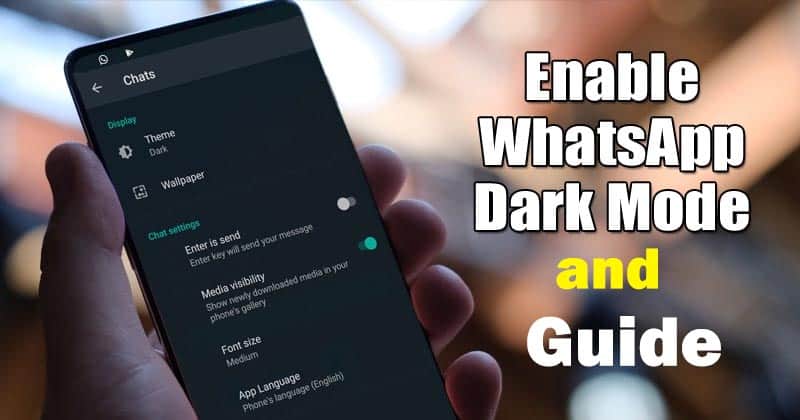 Android Users Mode Whatsapp Dark For