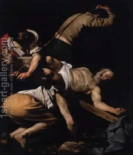 The Crucifixion of St Peter 1600-01 by Caravaggio Michelangelo Merisi De C