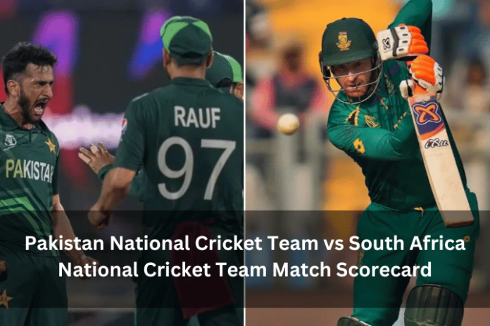 Pakistan National Cricket Team vs South Africa National Cricket Team Match Scorecard