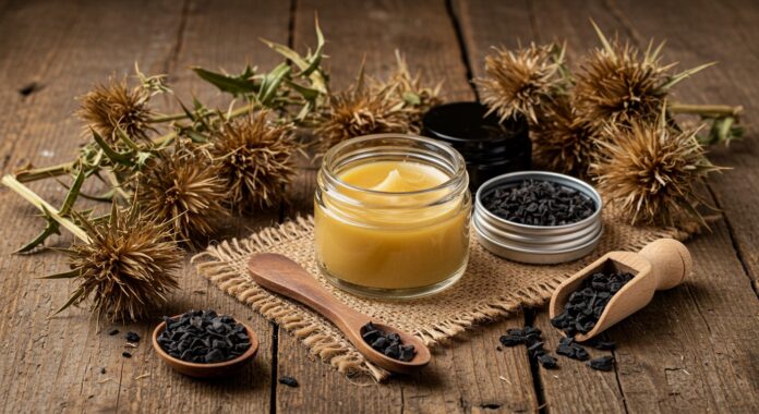 Herbal Salve Made with Black Chameleon Thistle 2 Herbal Salve Made with Black Chameleon Thistle